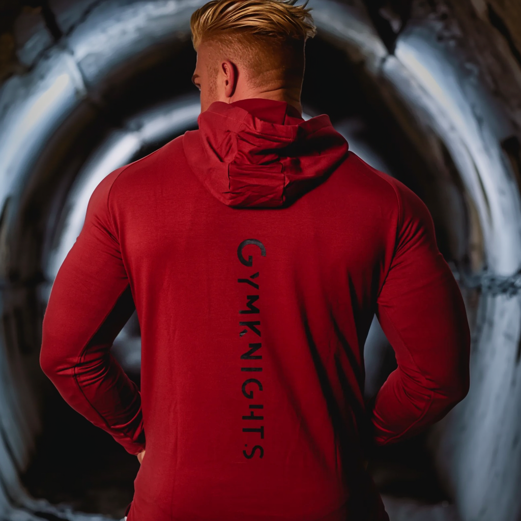 Gymknights „Power Red“ Hoodie – Heavyweight Fleece – Signature Look